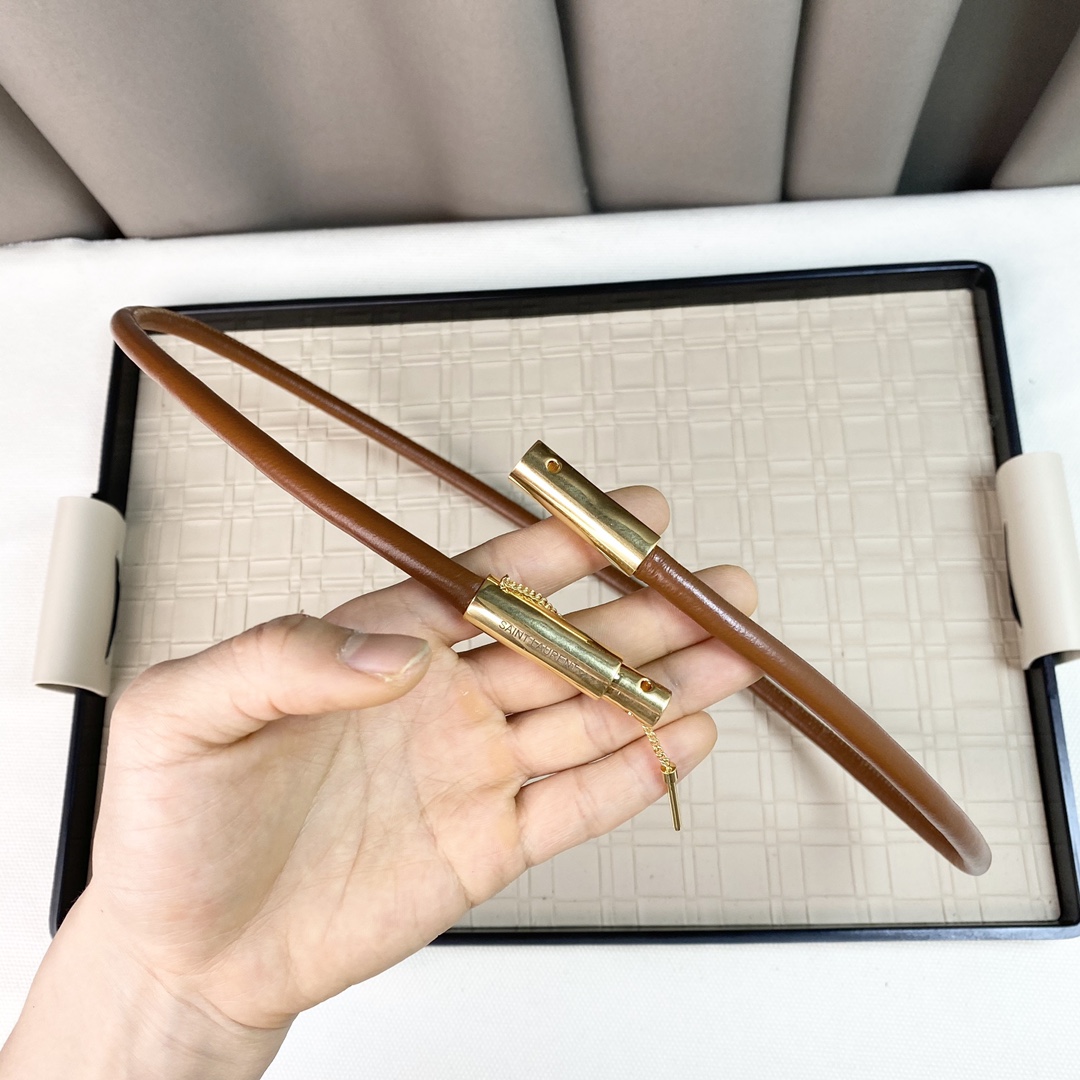 YSL Saint Laurent Leather Belts 1:1 Mirror Version