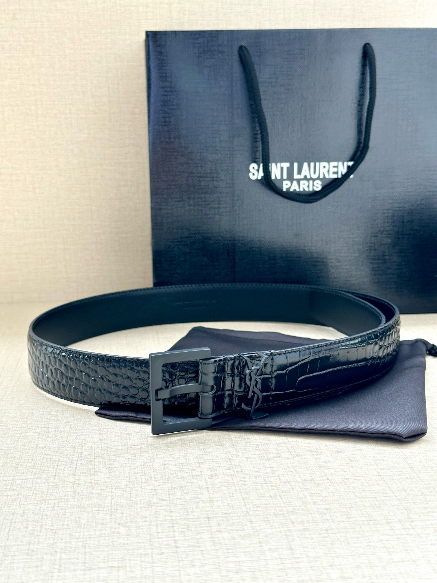 YSL Saint Laurent Leather Belts 1:1 Mirror Version