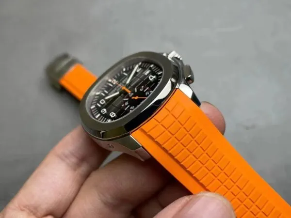 Aquanaut 5968A-001 Chronograph 42.2 mm,Steel,5968A-001 Orange Strap