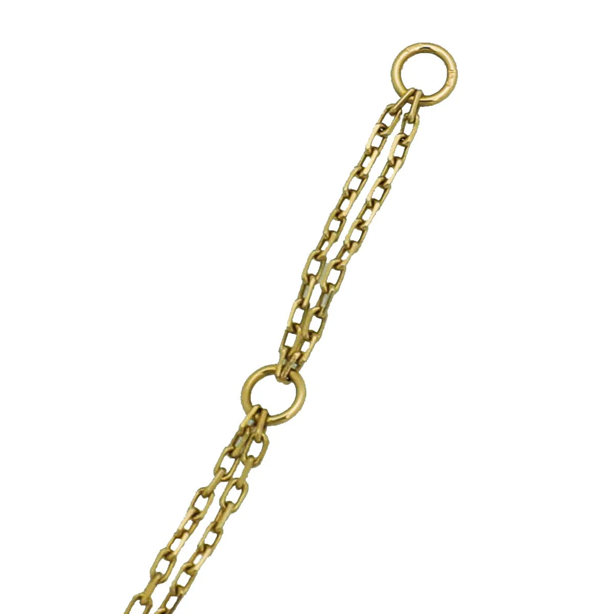 Cartier 18K Yellow Gold Diamond Love Double Chain Bracelet