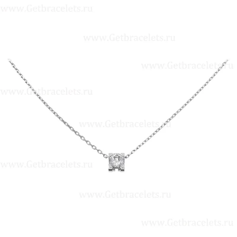 Replica C DE Cartier Necklace White Gold with Diamons N7405500
