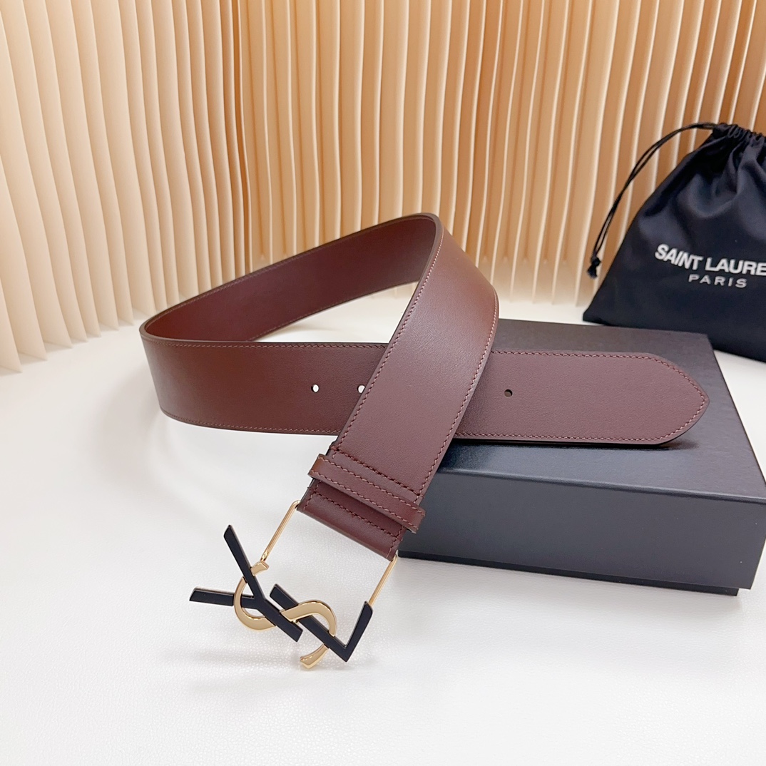 YSL Saint Laurent Leather Belts 1:1 Mirror Version