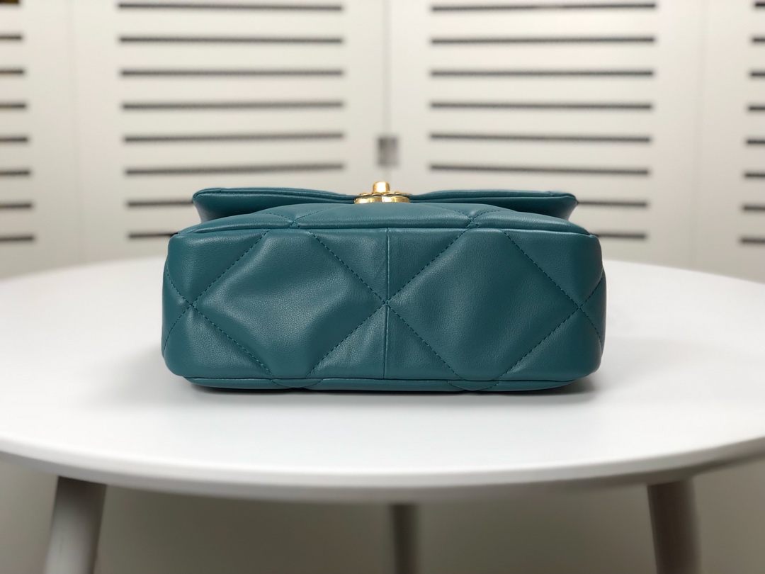 Chanel Lambskin Quilted Small 19 Flap Shoulder Bag Handbag