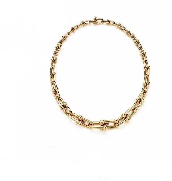 New Tiffany Hardwear 18K Yellow Gold Graduated Link Necklace Fashion UK Jewellery