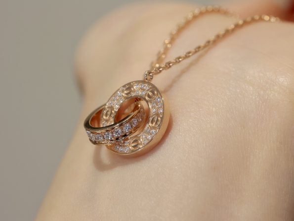 Cartier Love Necklace Dupe, Two Ring