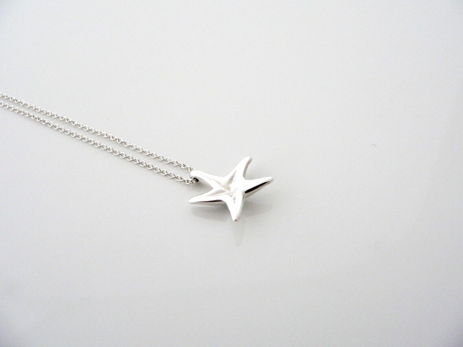 Tiffany & Co Silver Starfish Necklace Pendant Charm Peretti Sea Lover Gift Art