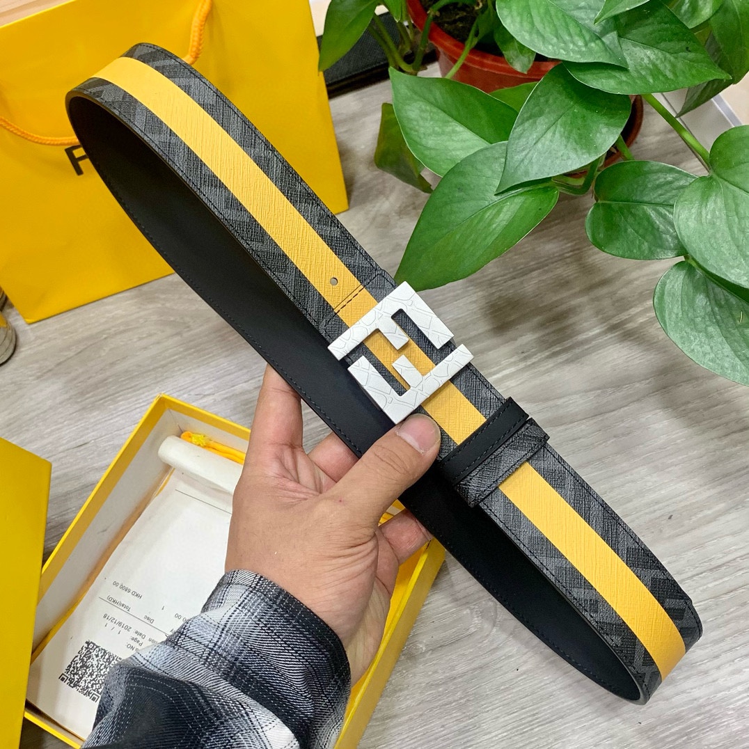 Fendi Leather Belts 1:1 Mirror Version