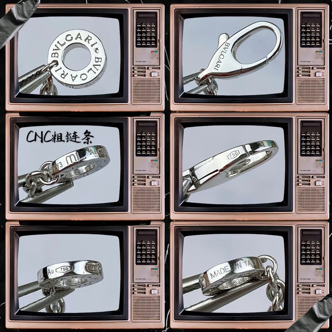 B.zero1 Rock Necklace with 18kt Rose Gold Pendant with Studded Spiral Black Ceramic Inserts on the Edges