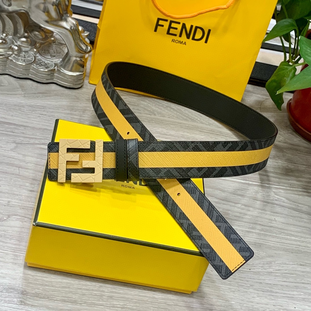 Fendi Leather Belts 1:1 Mirror Version