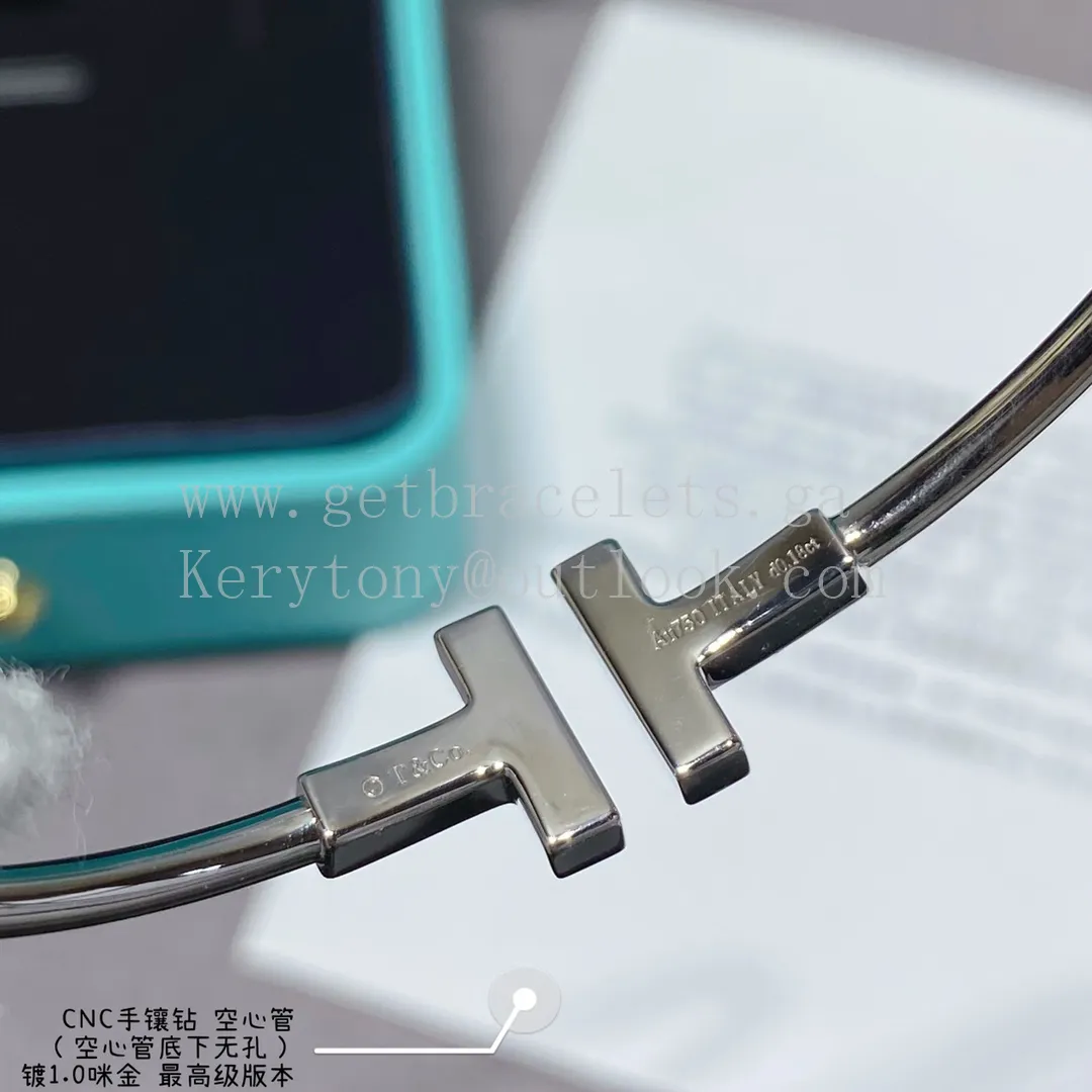 Tiffany Diamond Wire Braceletin White Gold/Yellow Gold/Rose Gold