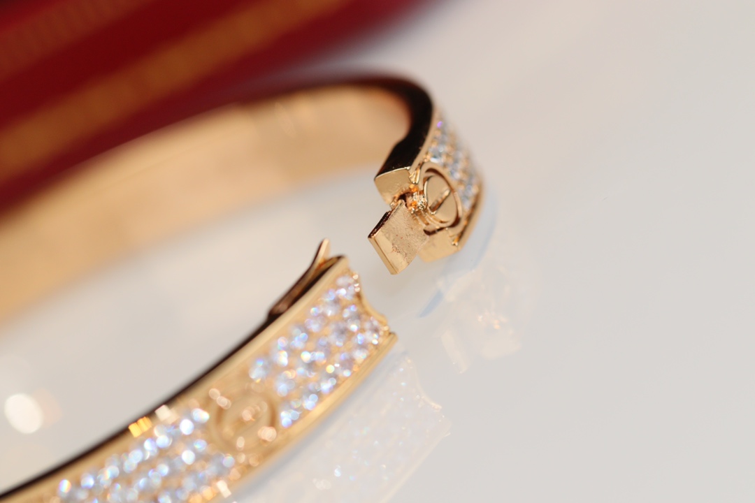 Cartier Love Bracelet Full Diamond Bracelet Rose Gold