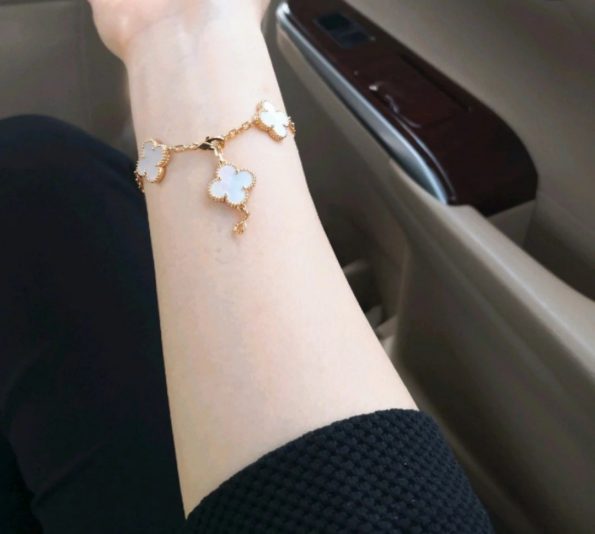 Van Cleef Bracelet Dupe, White Clover Bracelet