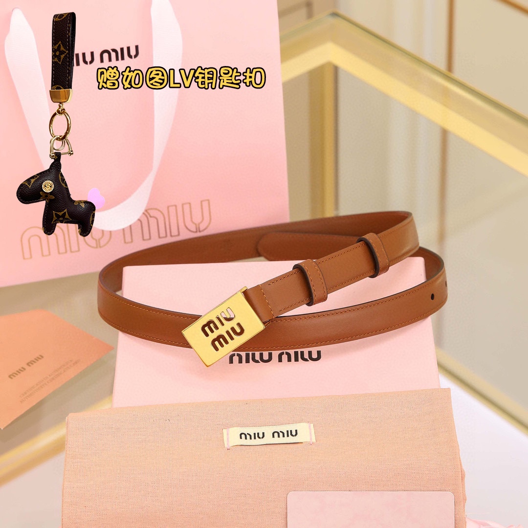 MiuMiu Leather Belts 1:1 Mirror Version