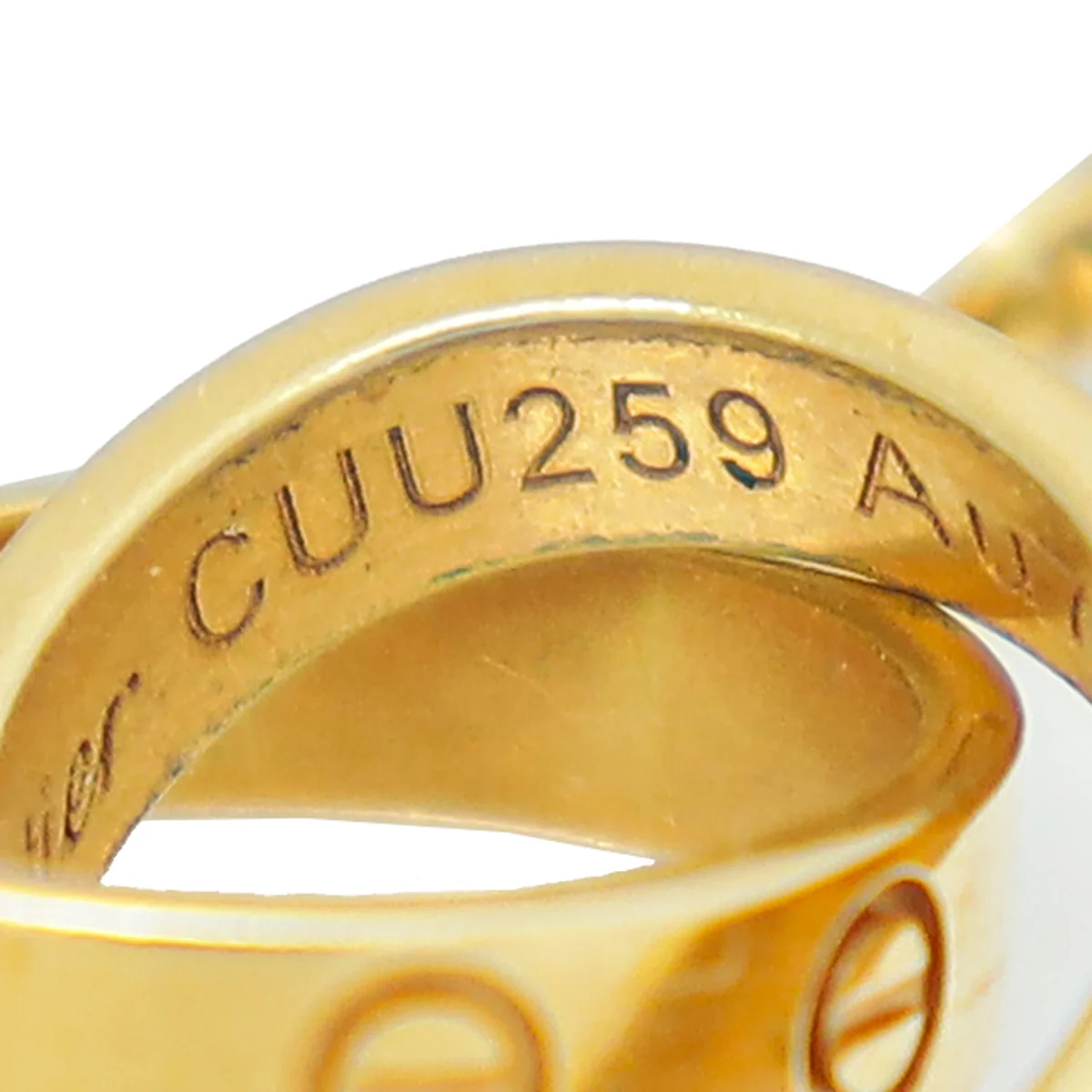 Cartier 18K Yellow Gold Love Hoops Necklace