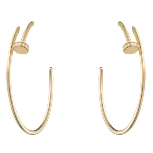 Replica Cartier Juste Un Clou Earring 18K Yellow Gold With 28 Diamonds B8301225