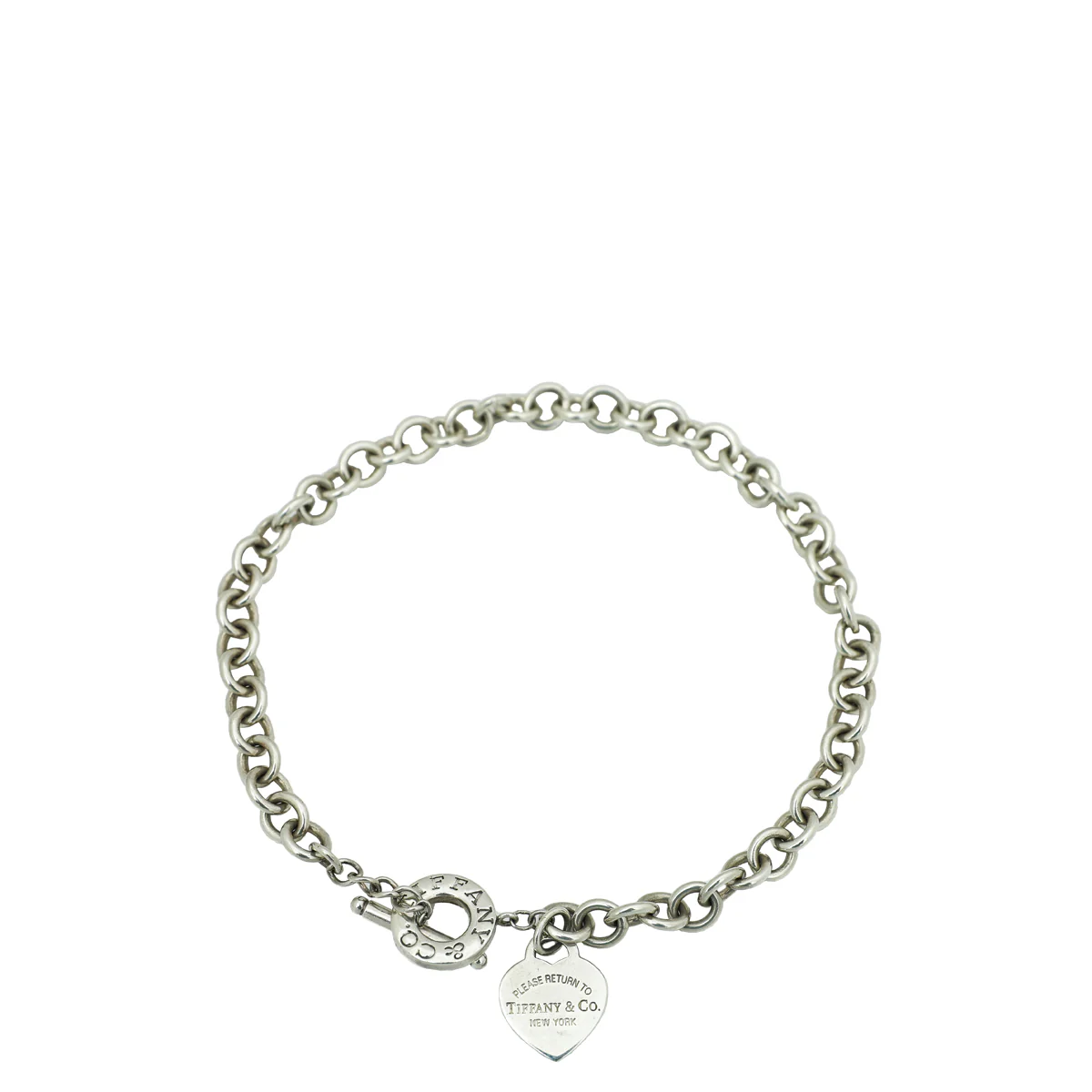 Tiffany & Co Silver Heart Tag Toggle Necklace