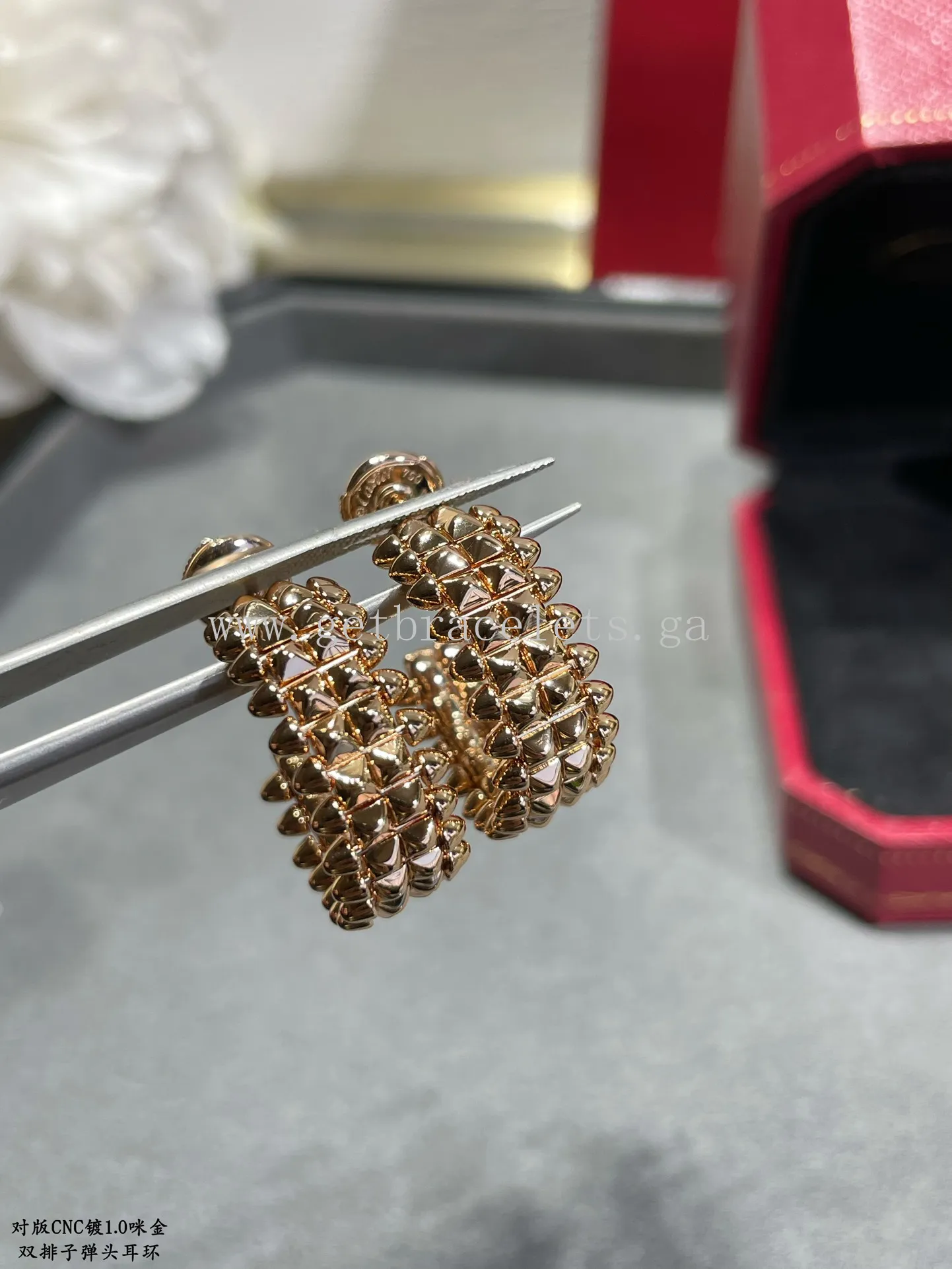 Clash de Cartier Earrings Double-Row Model Rose Gold/Yellow Gold/White Gold