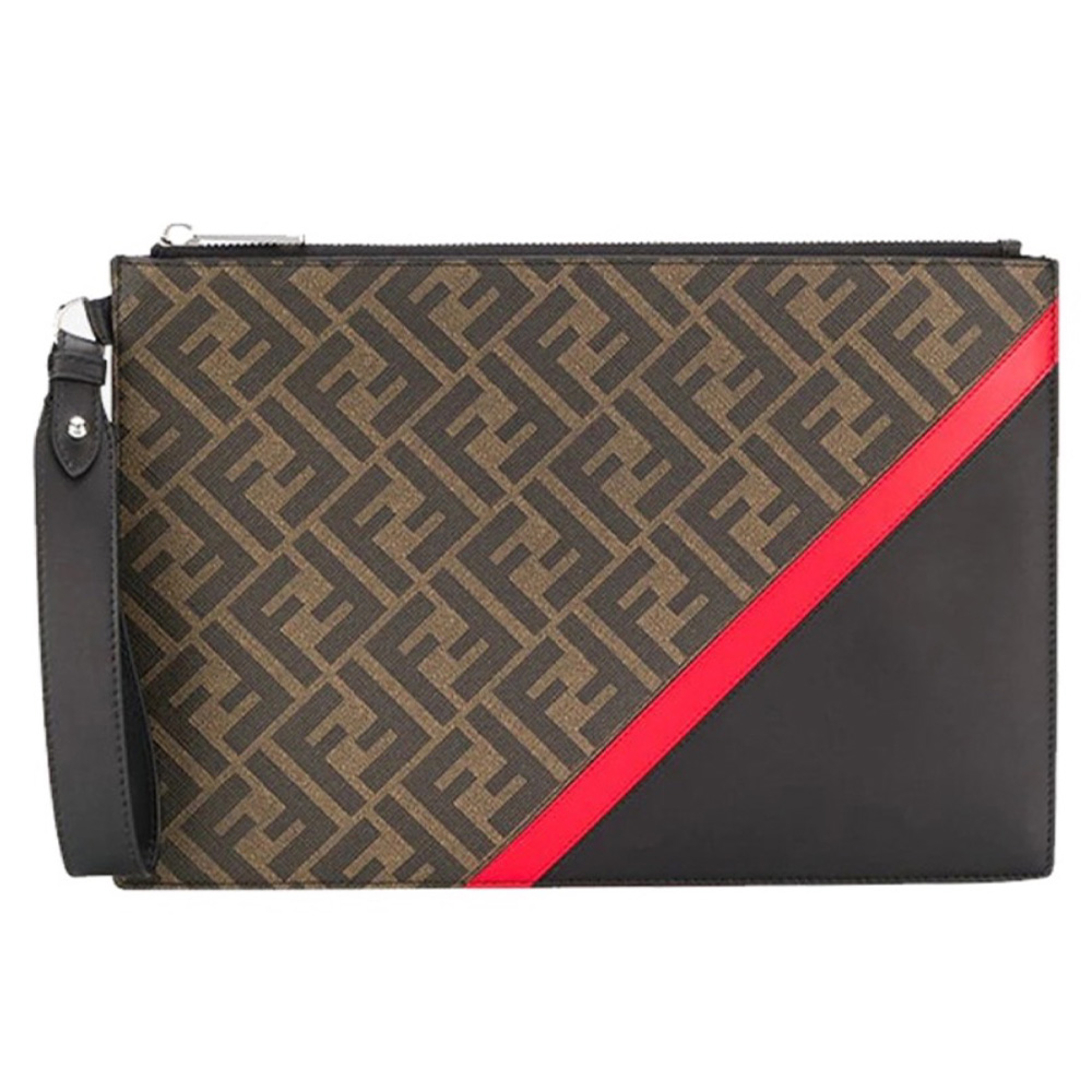 FENDI Printed Canvas Clutch Toiletry Bag(Replica)