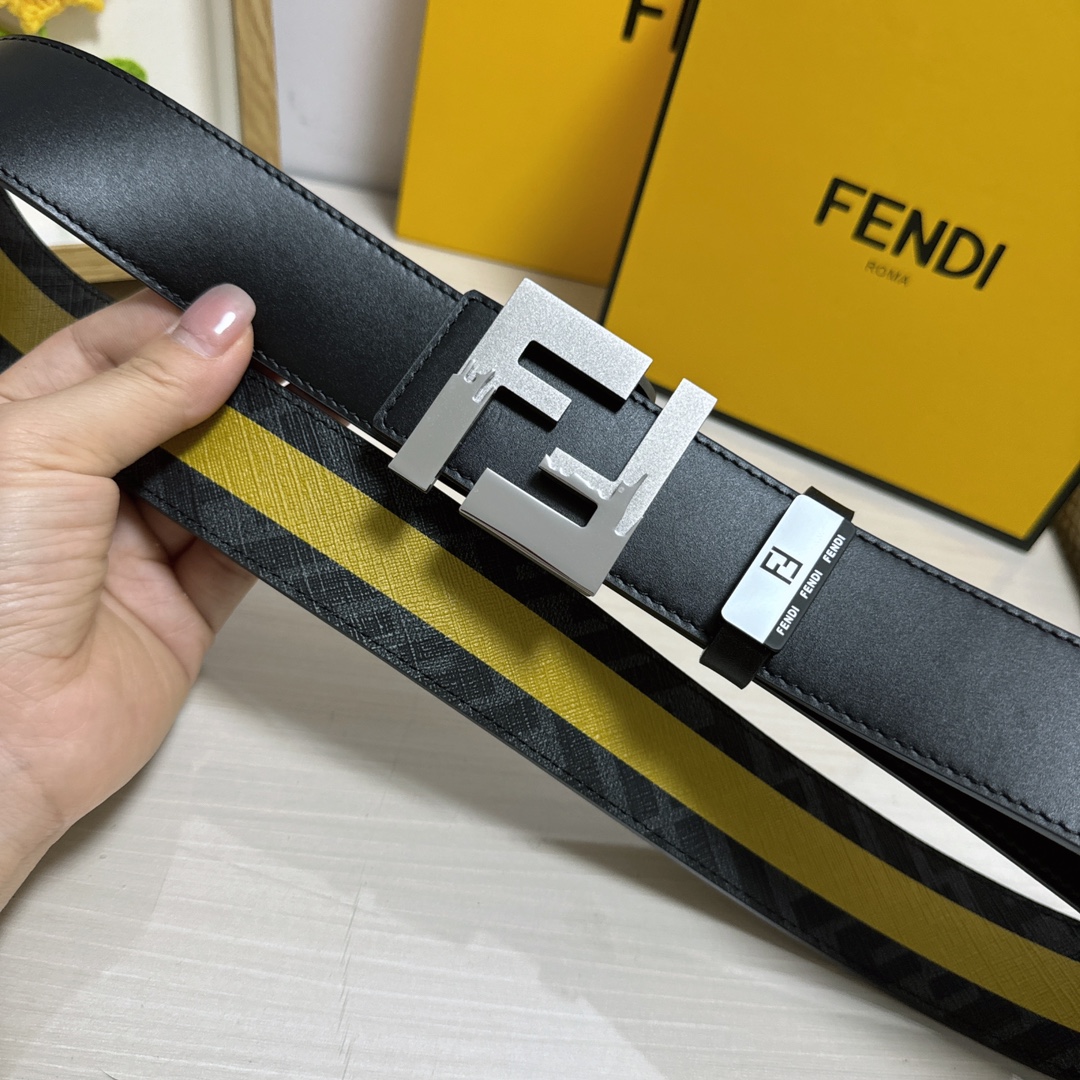 Fendi Leather Belts 1:1 Mirror Version