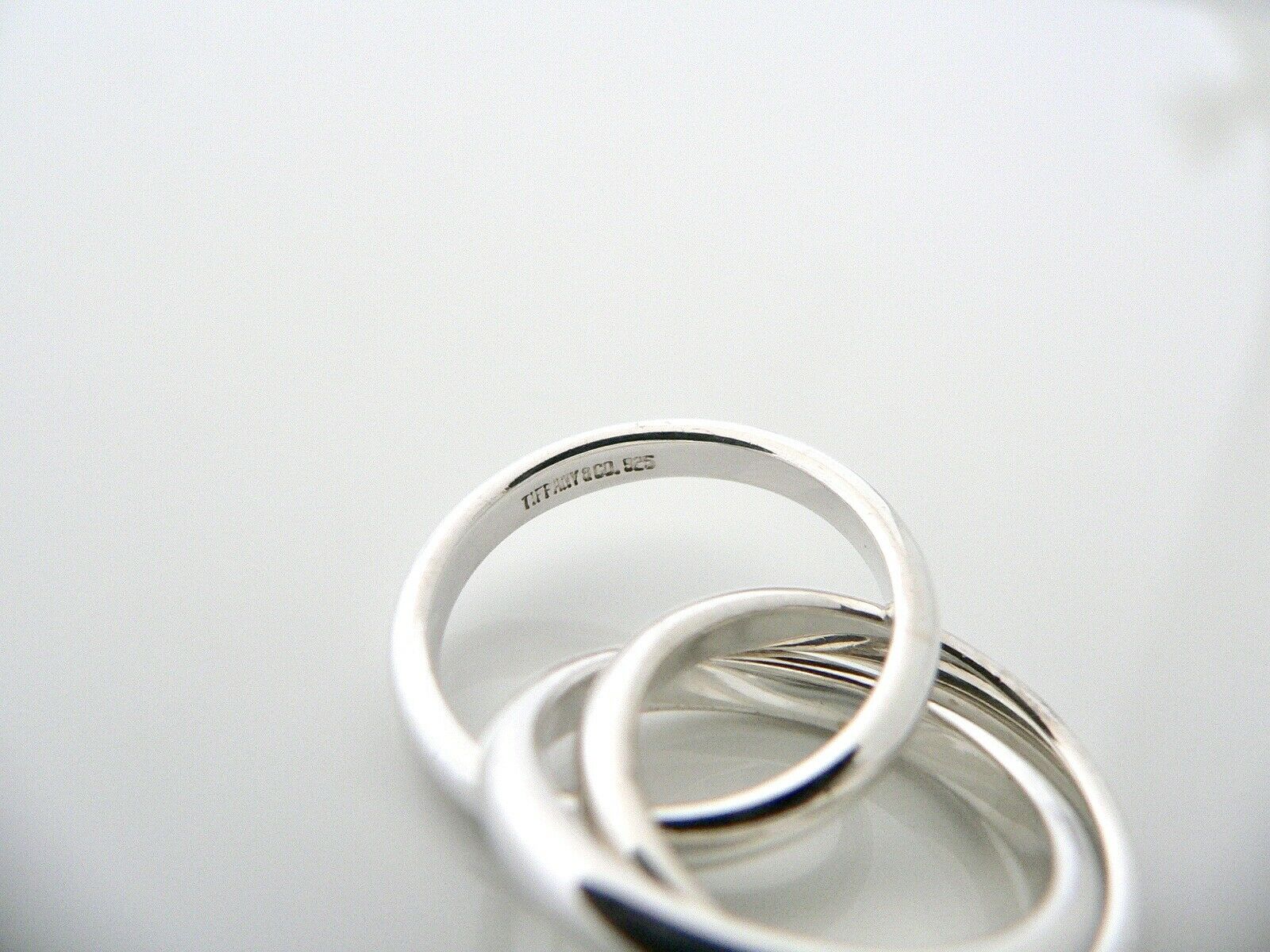 Tiffany & Co Triple Rolling Stacking Ring Band Sz 5.5 Rare Love Gift