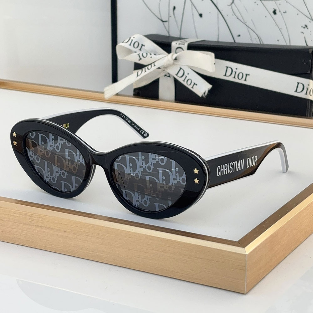 Dior Star Logo Acetate Fibre Cat eye sunglasses Top quality (Replica）