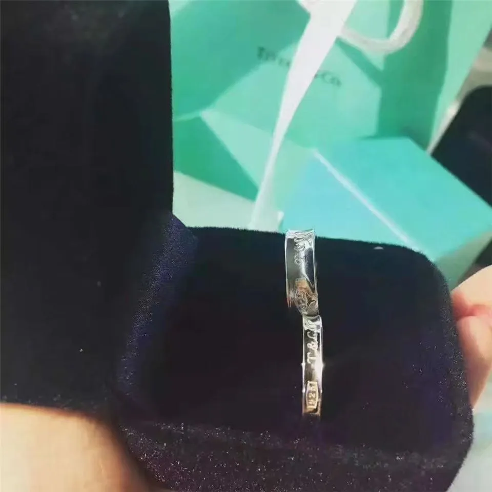 Best Tiffany 1837 Wide/Narrow Couples Rings Modern Wedding Women Meet Fashion GRP01703/GRP05652