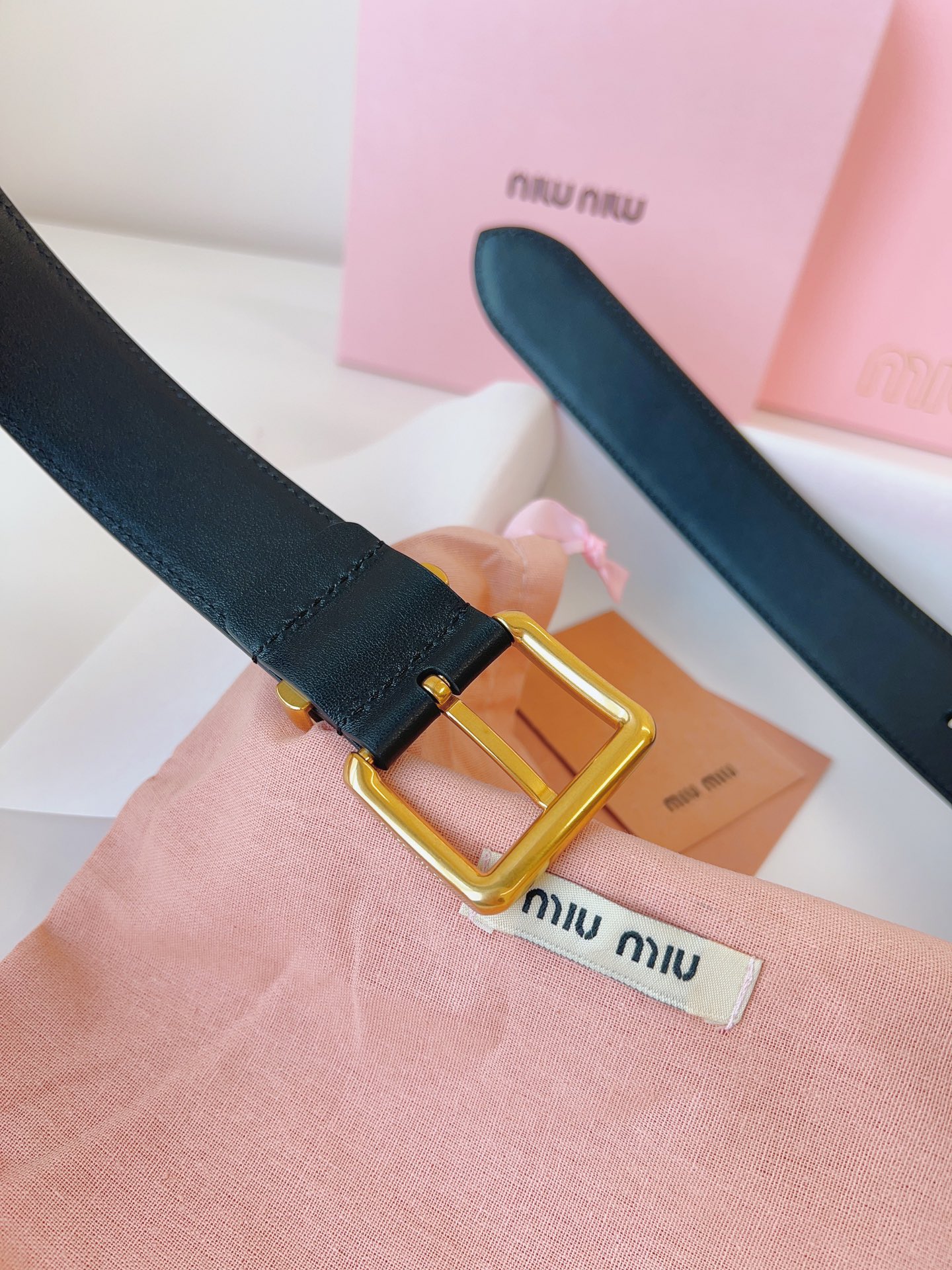 MiuMiu Leather Belts 1:1 Mirror Version