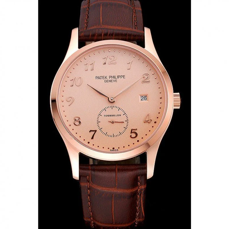 Calatrava Dial Rose Gold 39 mm, Stainless Steel