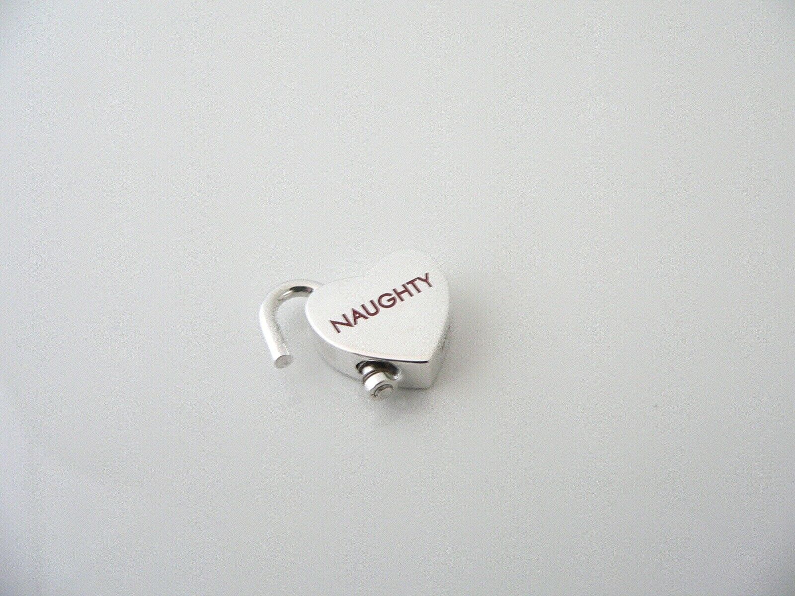Tiffany & Co Naughty Nice Heart Padlock Charm 4 Necklace Bracelet Excellent Gift
