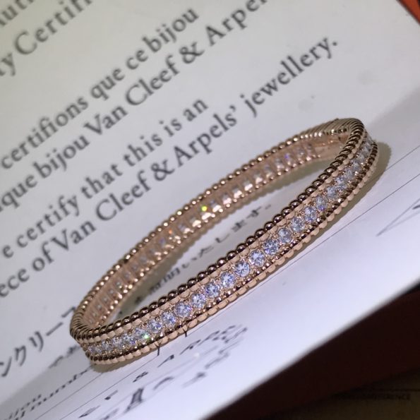 Van Cleef Bracelet Dupe, Perlee Bracelet, One Row Diamonds