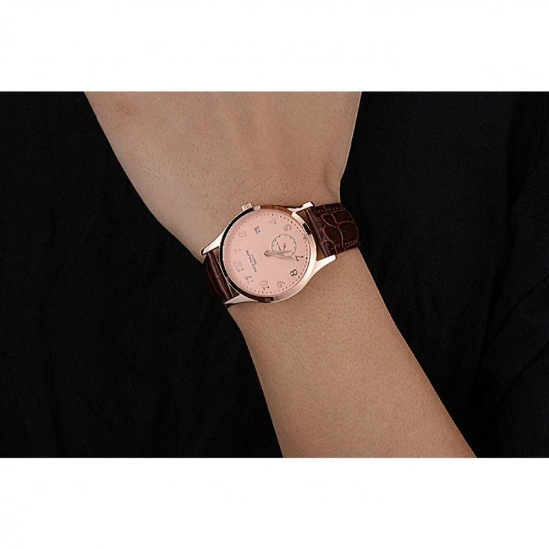 Calatrava Dial Rose Gold 39 mm, Stainless Steel