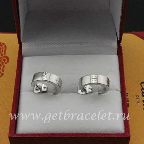 Copy Cartier Love Earrings White Gold B8028900