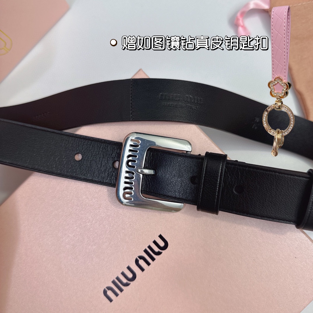 MiuMiu Leather Belts 1:1 Mirror Version