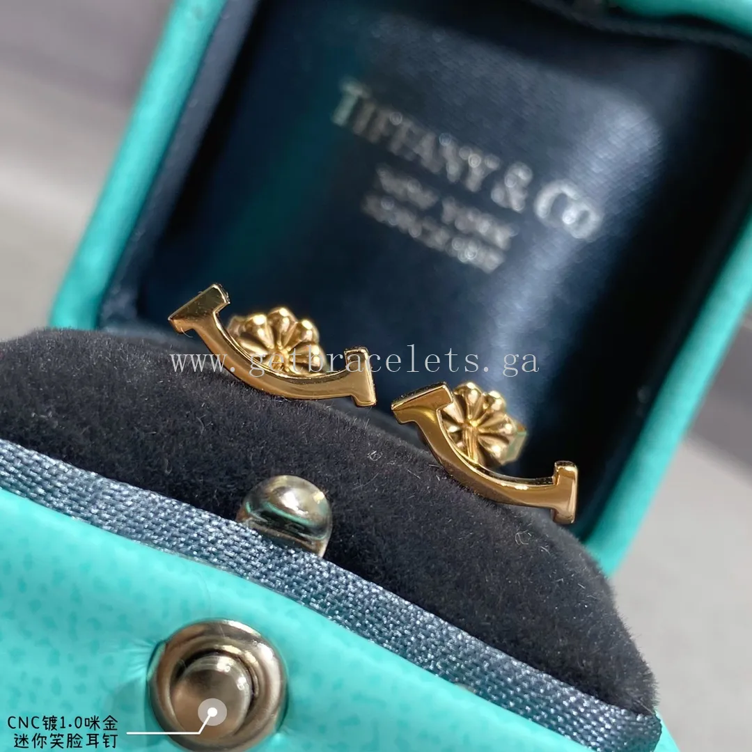 Tiffany T Smile Earrings Yellow Gold/Rose Gold/White Gold
