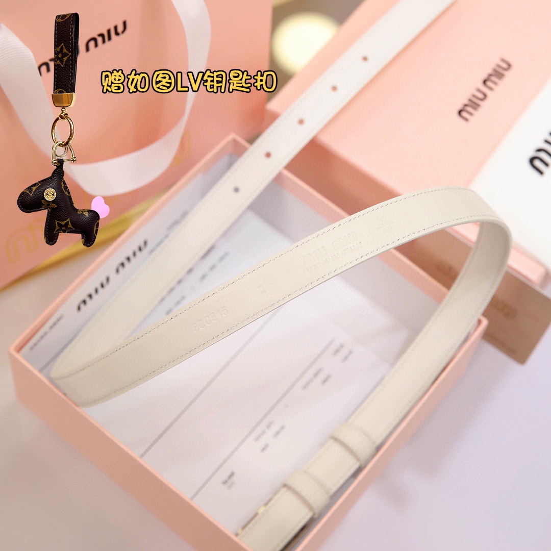 MiuMiu Leather Belts 1:1 Mirror Version