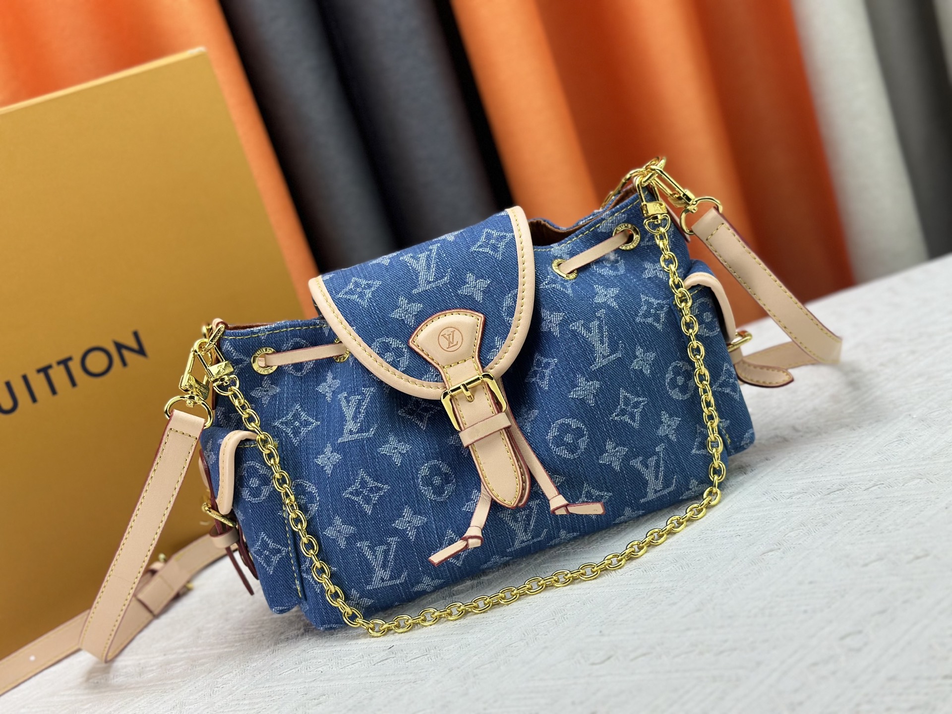 Louis Vuitton  Odysée bag  LV  Denim Favorite Shoulder Bag Handbag (  7A  Replica)