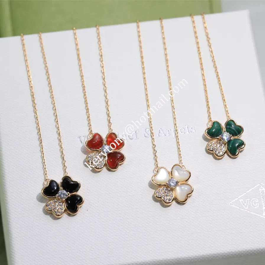 Top Sale Van Cleef Arpels Cosmos Clip Pendant Rose Gold With Diamond White/Red/Black/Green Low Price