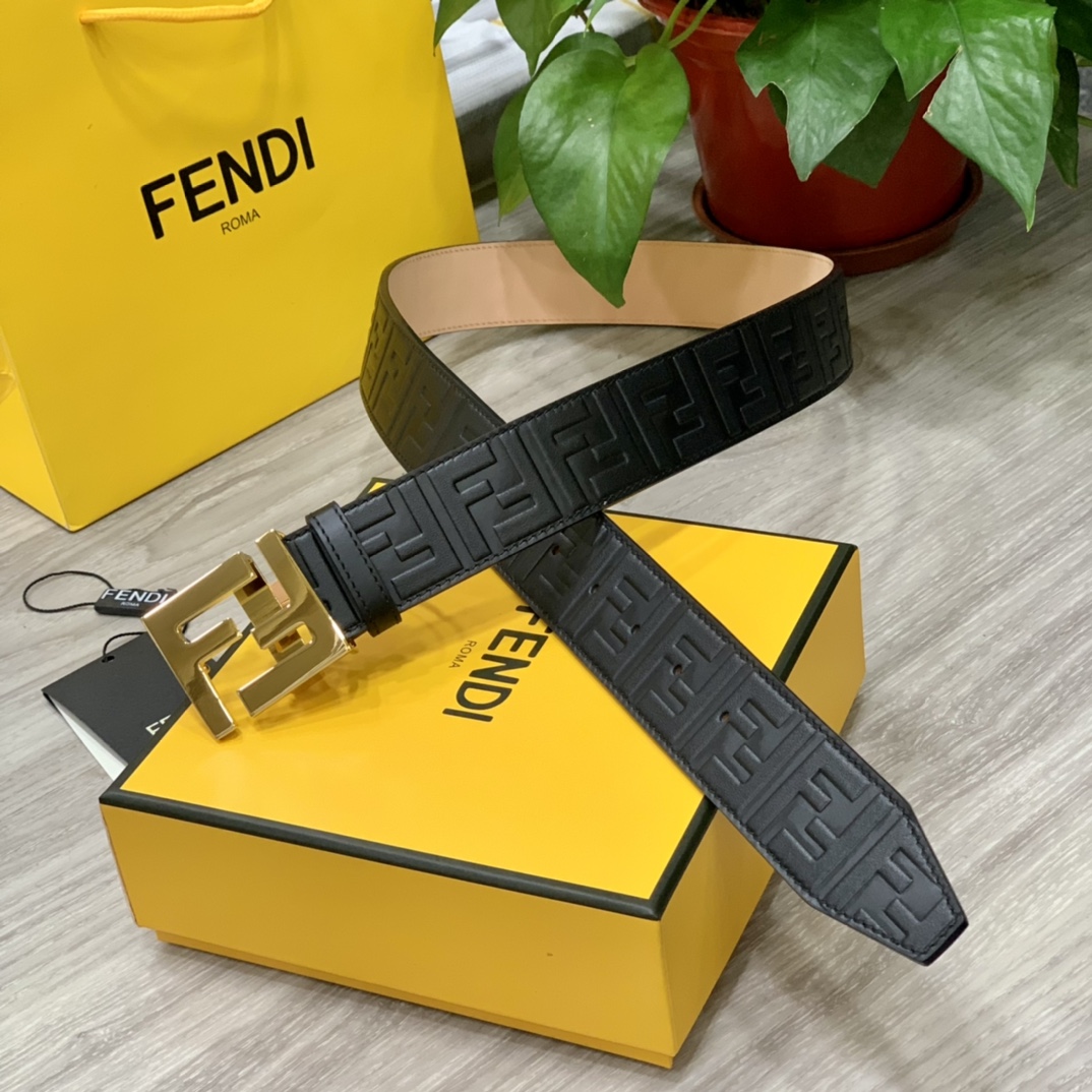 Fendi Leather Belts 1:1 Mirror Version