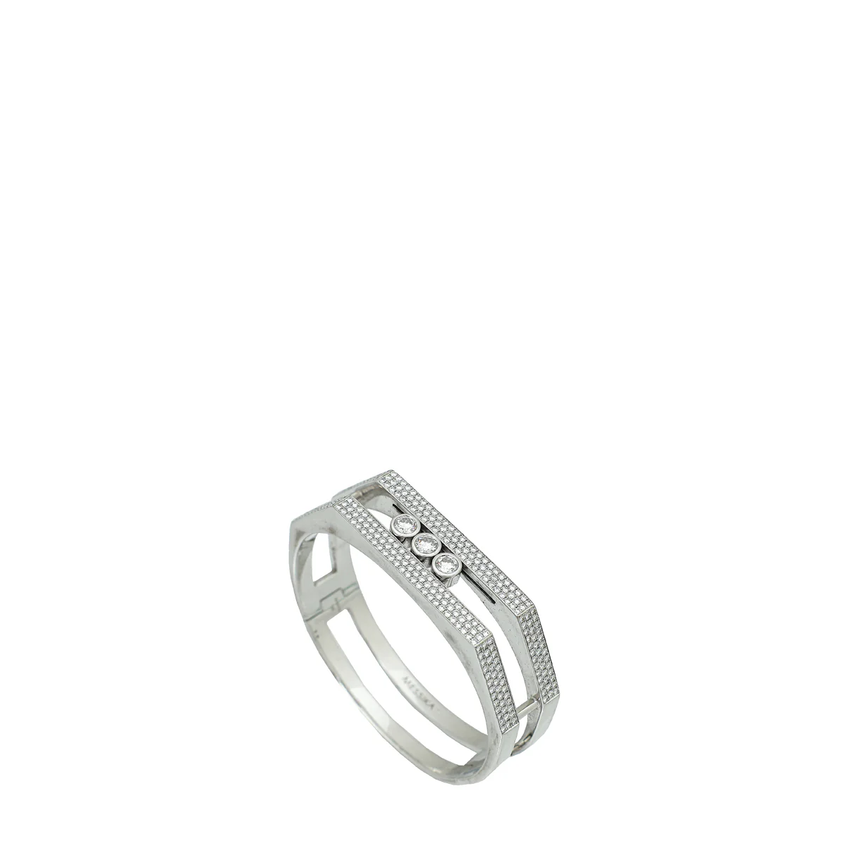 Messika 18K White Gold Move Pei Pavé Cuff Diamond Bracelet