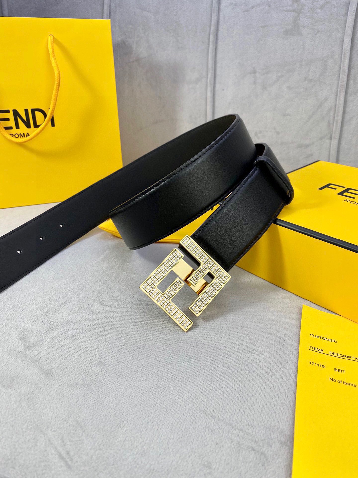 Fendi Leather Belts 1:1 Mirror Version