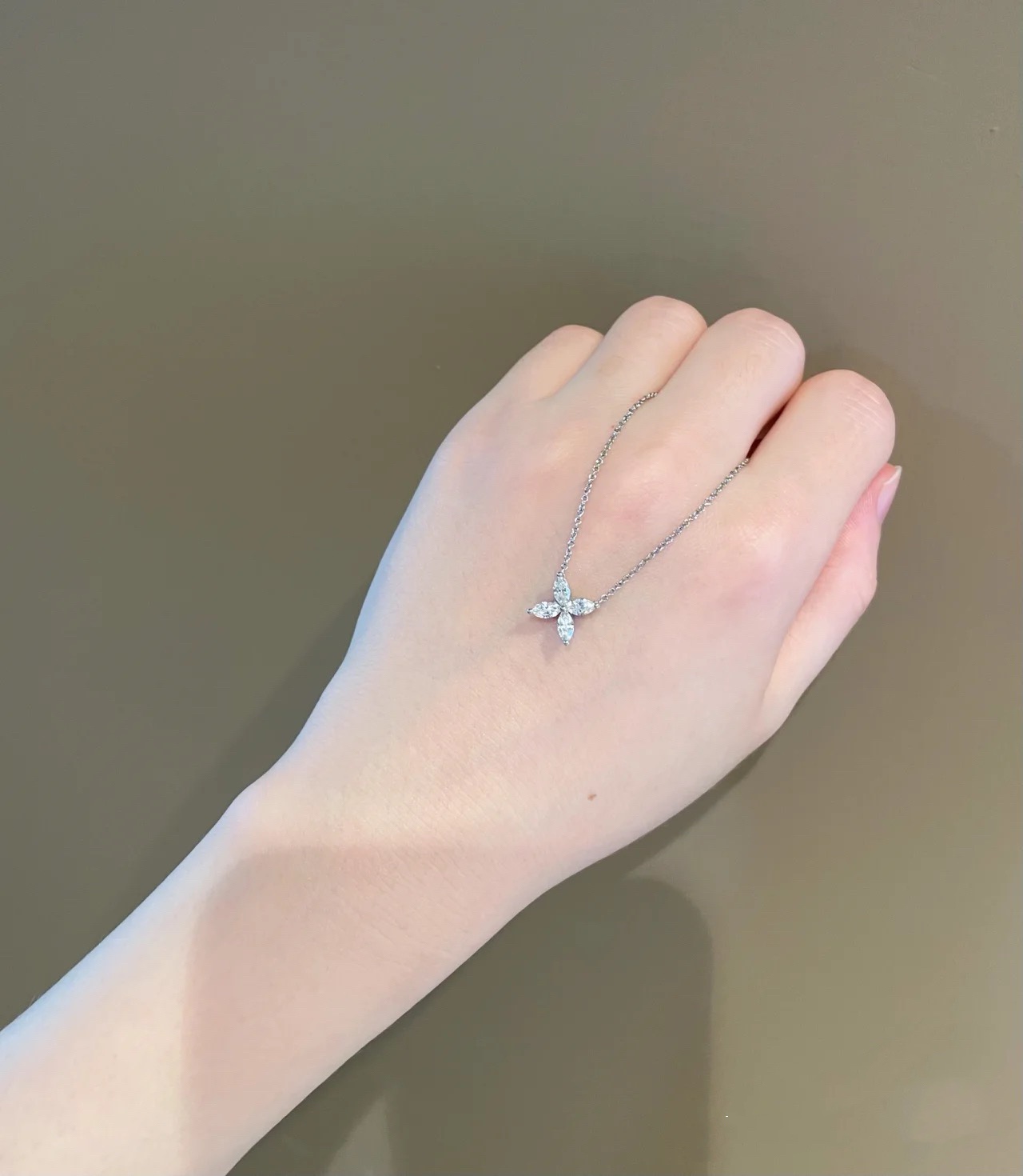 Tiffany Victoria® Pendant, Platinum & Rose Gold