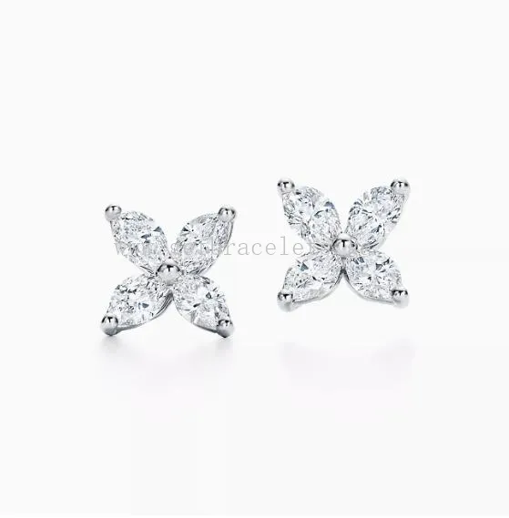 Tiffany Victoria Earrings White Gold with Diamonds