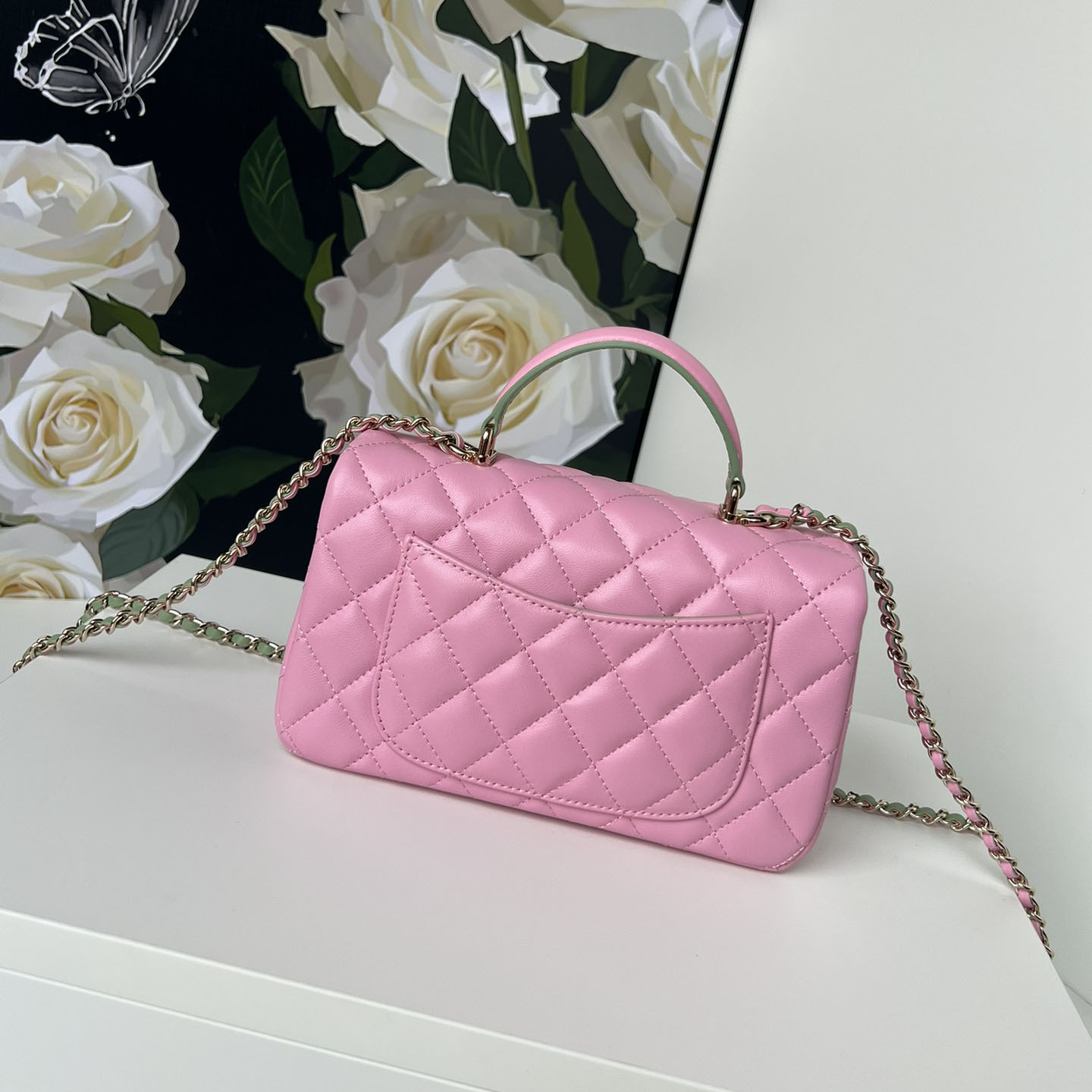 Chanel Classic Mini CF Mirror Version Flap Bag Top Handle Shoulder Bag Handbag 10A