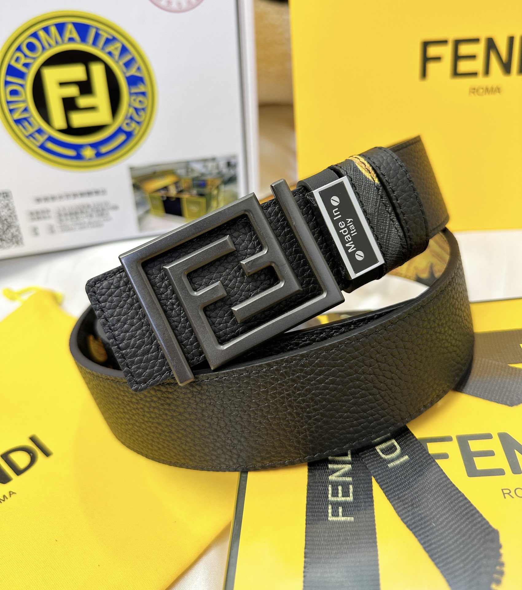 Fendi Leather Belts 1:1 Mirror Version