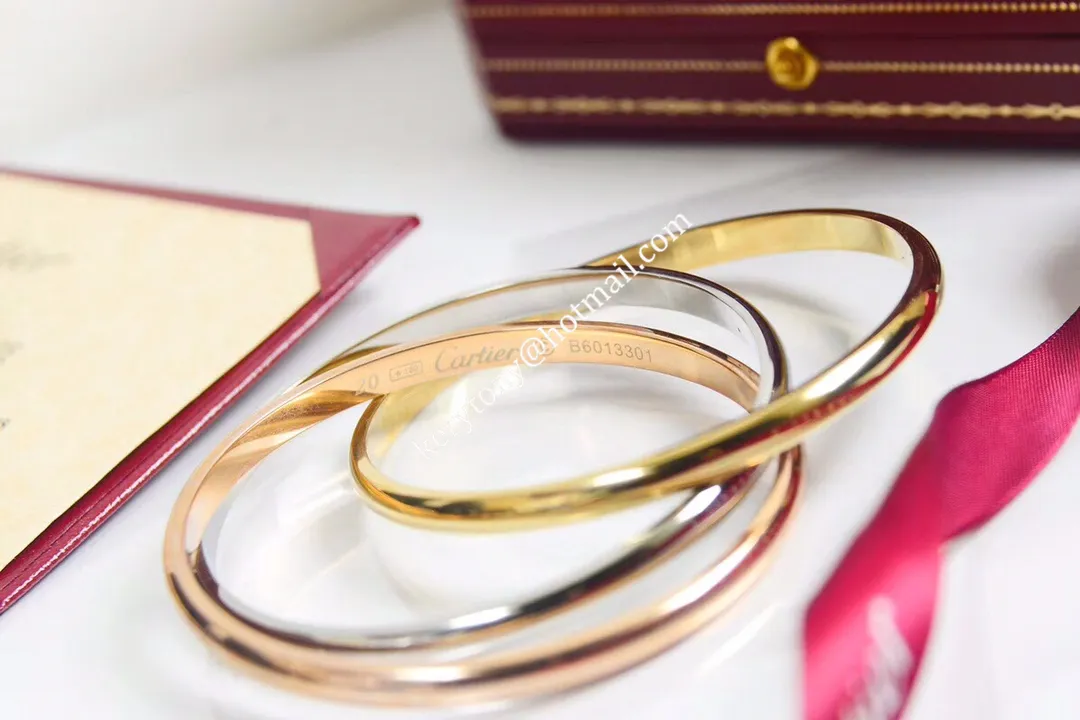 Fake Cartier Trinity Bracelet White Gold/Yellow God/Rose Gold B6013302 In UK Replica
