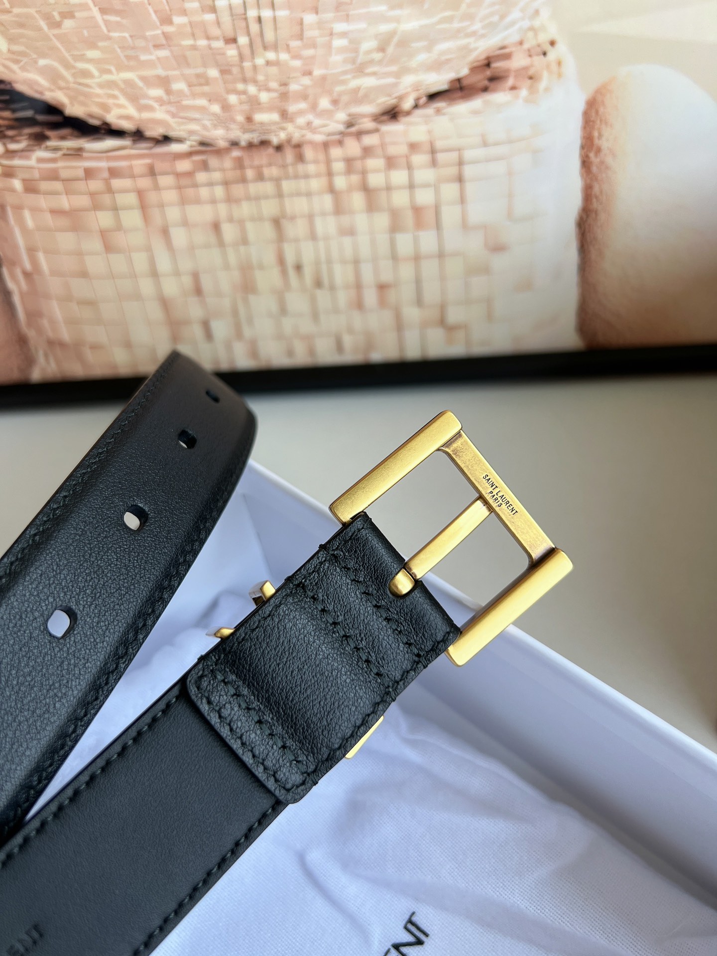 YSL Saint Laurent Leather Belts 1:1 Mirror Version