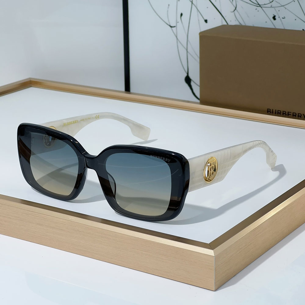 Burberry  Mirror leg Hollowed out Logo  Sunglasses Top quality （Replica）