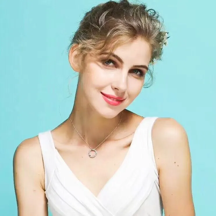 Superior Quality Tiffany 1837? Circle Pendant Single Loop Silver Gold Necklace For Ladies Online