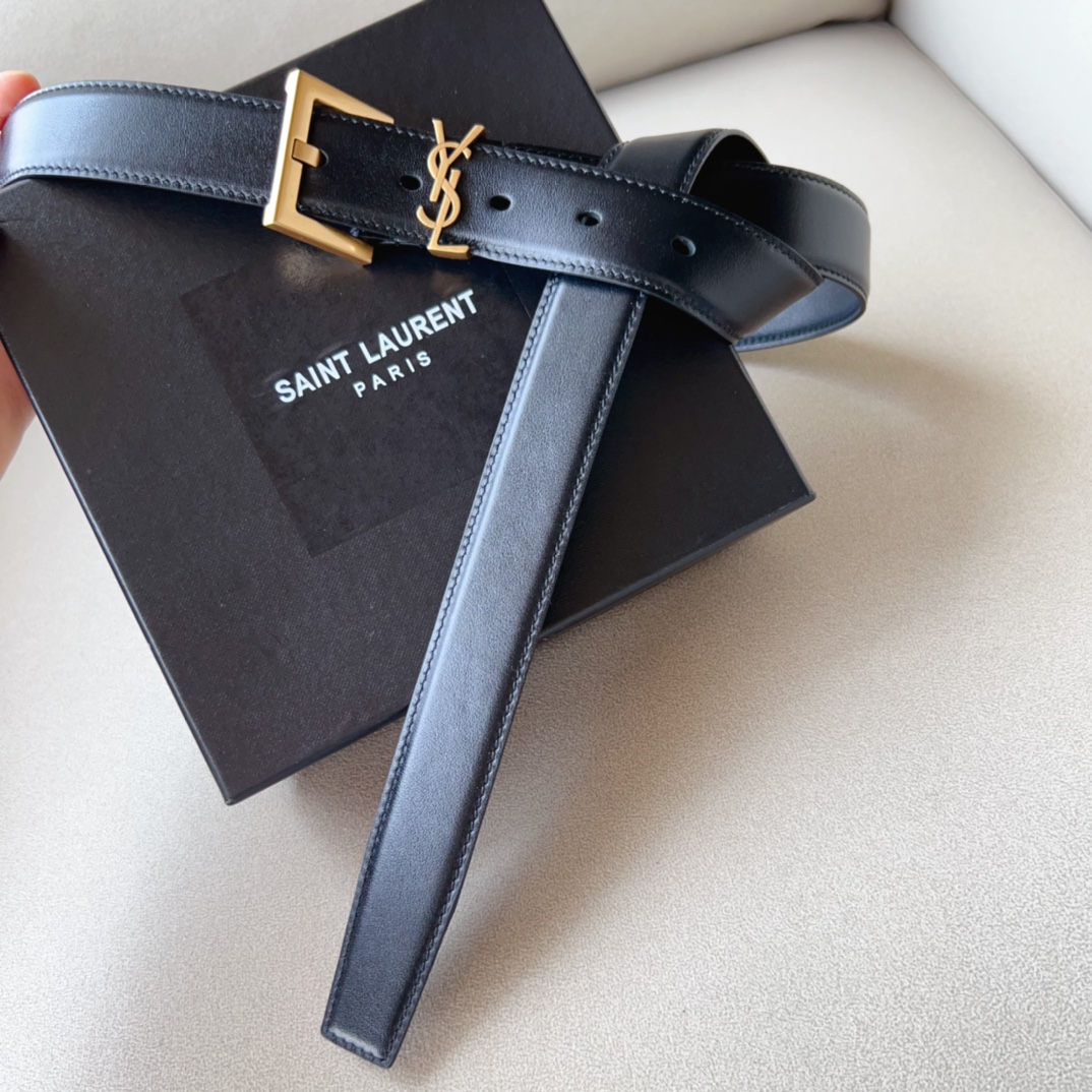YSL Saint Laurent Leather Belts 1:1 Mirror Version