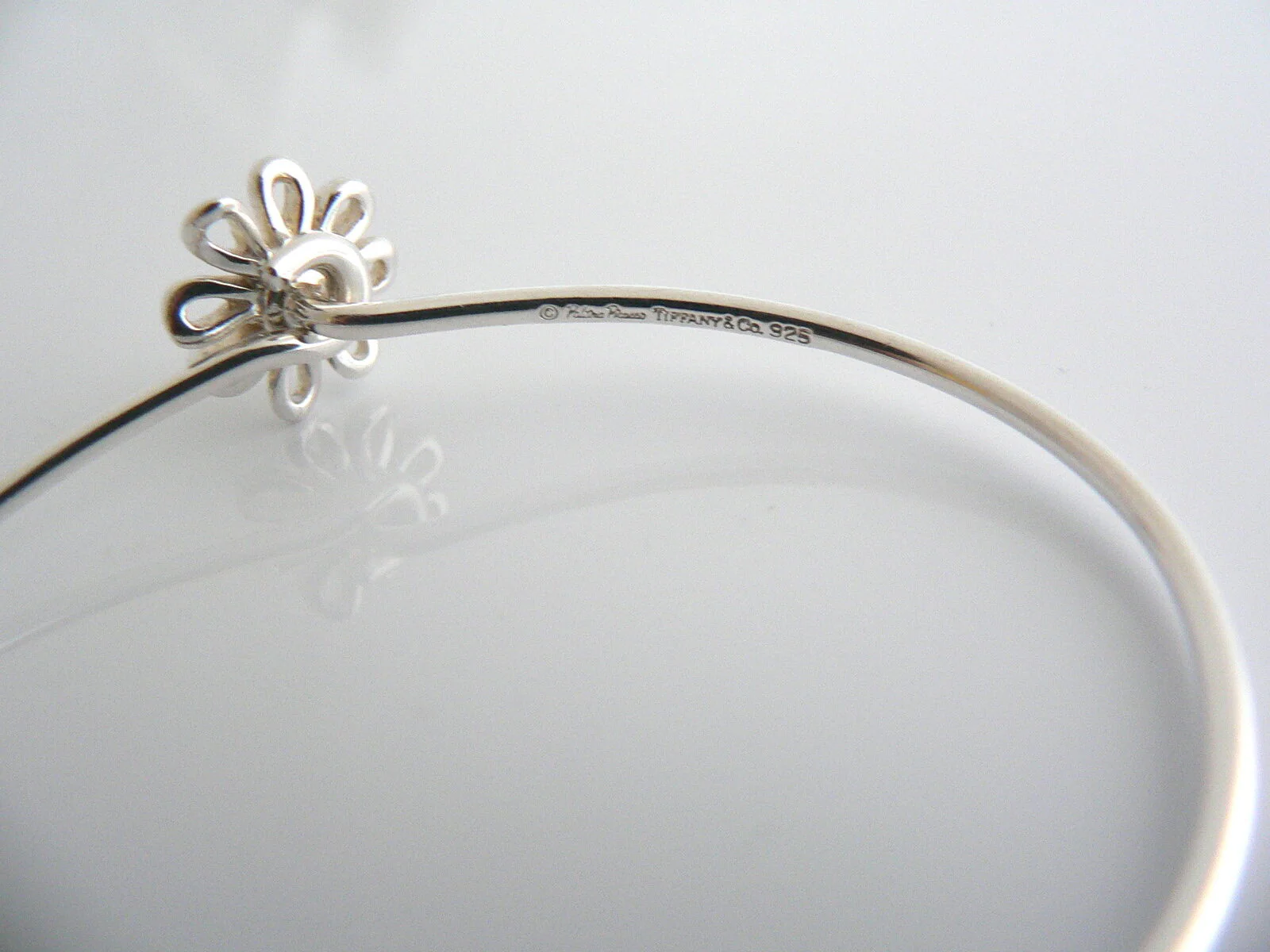 Tiffany & Co Picasso Daisy Flower Nature Bangle Bracelet Rare  Silver Gift Love